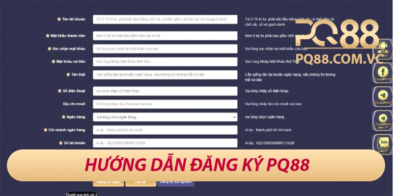 PQ88 bhanucdn - Sân Chơi Cá Cược Đẳng Cấp Châu Á 29 Hướng dẫn đăng ký PQ88 chính xác nhất